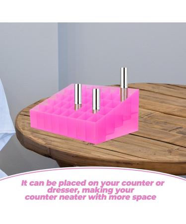 Shop Cabilock 40 Box Lipstick Holder - Pink Cosmetic Organizer & Jewelry Storage Case for International Shipping - Buy Online on SooperMarket.com