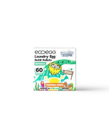 SpongeBob SquarePants x ecoegg Laundry Egg Refill Pellets | Helps Soften Clothes | Universal | No chlorine bleaches phosphates or parabens | 60 Washes