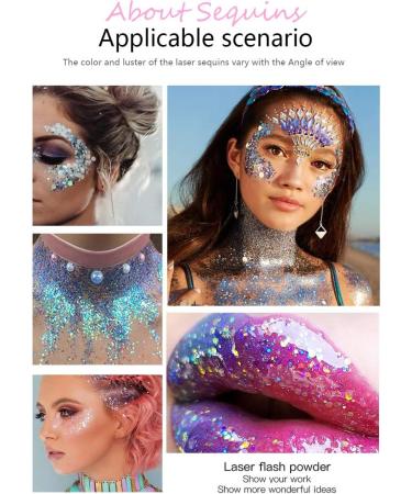 Turelifes Chunky Glitter Gel - Festival Glitter Body Gel for Face, Hair & Nails - 50ml Sparkling Purple - Easy to Apply & Remove - Buy Online on SooperMarket.com
