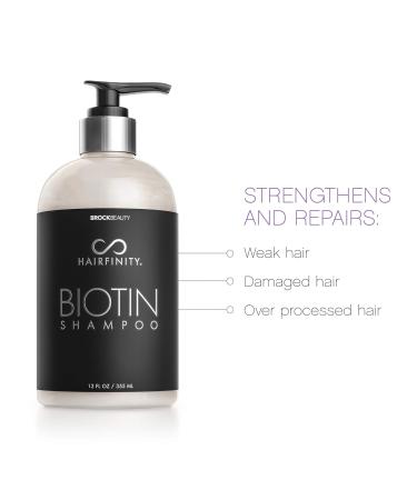 Hairfinity Biotin Shampoo - Sulfate & Silicone Free for Damaged Curly Hair - Thickening Hair Care Safe for Color & Keratin Treatments - Buy Online on SooperMarket.com