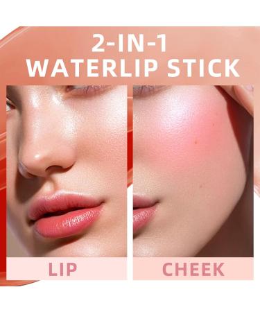 Watery Lip Tint Stain - Korean Plumping Lip Gloss & Moisturizing Liquid Lipstick | Long-Wearing Matte Finish Lip & Cheek Tint | High Pigment Color (#4 - Buy Online on SooperMarket.com
