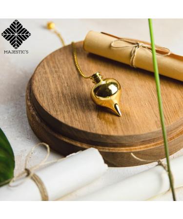 Esoteric Radiesthesia Pendulum Set - Gold Dripping Oracle & Witness Pendulum for Geobiology & Magnetizers | International Shipping Available - Buy Online on SooperMarket.com