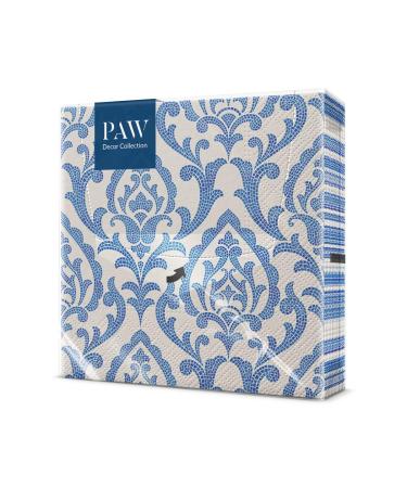 PAW - Napkins 3 -layer (33 x 33 cm) I 20 pieces I Perfect for communion wedding confirmation and celebrations I paper napkins colorful with decorations I ornaments Portuguese tiles I TIES Portuguese Tiles