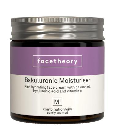 facetheory Bakuluronic Moisturiser M1 - Face Cream with Vitamin C Bakuchiol Moisturiser that Hydrates and Revitalizes Skin Vegan and Cruelty-Free Made in the UK | Scented | 50 ml