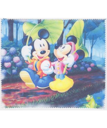 Microfibre cloth for cleaning glasses - Minnie+Mickey motif