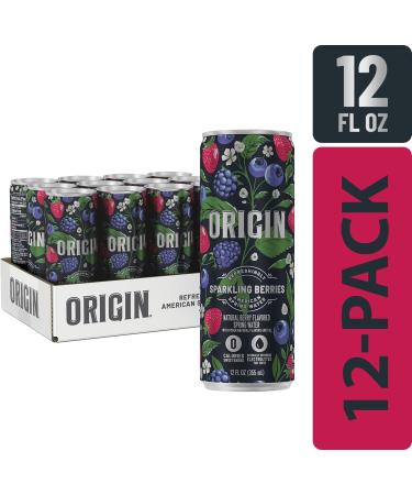 Buy ORIGIN Organic & Non-GMO Berry Flavor Sparkling Water - 12 Fl Oz (Pack of 12) | Refreshing & Healthy Beverage | Eco-Friendly Aluminum Cans - Buy Online on SooperMarket.com
