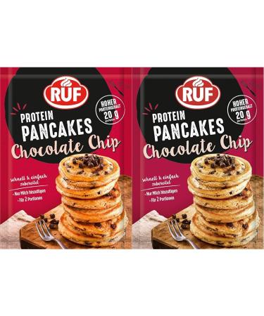 Call protein pancakes chocolate chip with tarts of dark chocolate chunks quickly prepared power breakfast high protein content 1 x 150g bag (pack with 2) 150 g (2-pack) chocolate chips