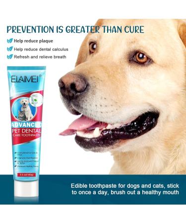 Dog Toothpaste Pet Dental Care: Dog Teeth Cleaning Kit Pets Dog Toothpaste for Dogs and Cats Teeth Cleaning Fresh Breath - Buy Online on SooperMarket.com