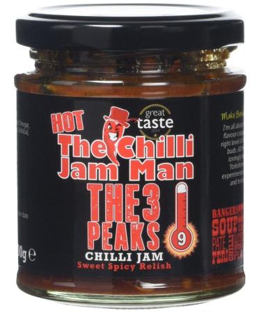 Chilli Jam Man Heat-9 3-Peaks Jar 200g