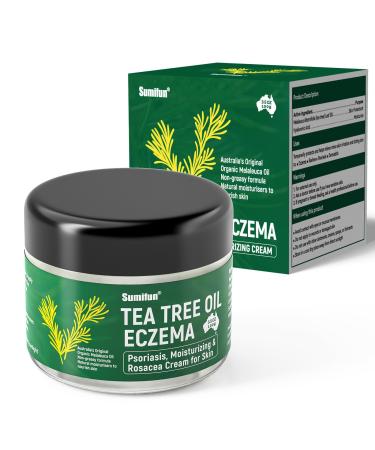 Sumifun New Upgraded Tea Tree Oil Cream for Skin Rich Melaleuca Alternifolia Leaf Oil Psoriasis Rosacea Dermatitis Redness for All Skin