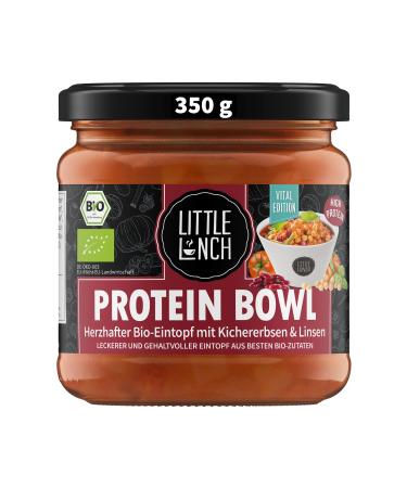 Little lunch organic stew protein bowl food |Bean stew |100% organic quality |Vegan |Without added sugar |Lactose -free |No artificial additives |Without flavor enhancers | 350ml protein bowl 350 ml (1 Pack)