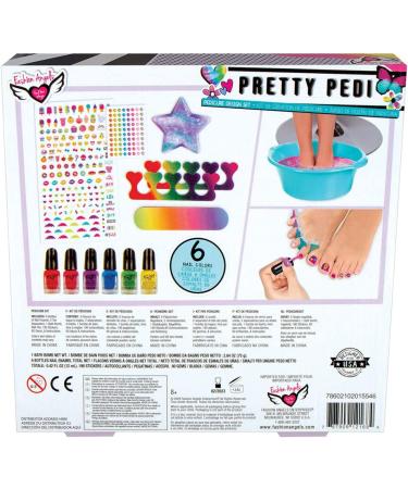 Fashion Angels Pretty Pedi Pedicure Kit for Girls - Kids Nail Spa Set with Polish, Stickers, Toe Separators, File, and Bath Bombs - Ages 8 - Buy Online on SooperMarket.com