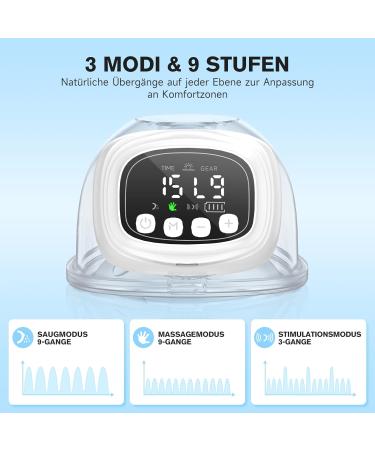 ANCHNVIKEE Electric Milk Pump Set - 2 Portable Hands-Free Pumps with LED Display 3 Modes & Memory Function - 4 Plugins Included - Buy Online on SooperMarket.com
