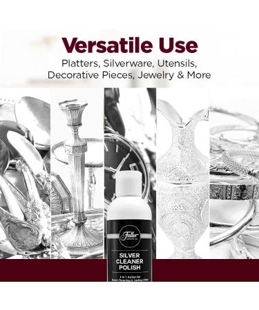 Fuller Brush Silver Cleaner Polish - 8 Fl Oz - Safely Cleans Tarnish on Silver Plate, Sterling, Chrome & Antique Silver - Buy Online on SooperMarket.com