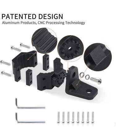 UTV Whip Mount 2pcs Antenna Mounts | Off-Road Flag Pole Bracket | Aluminium Alloy, 360 Rotating | Fits All SXS 1.75-2 Roll Cage | Black - Buy Online on SooperMarket.com
