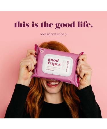 Goodwipes Flushable Plant-Based Wipes | Rosewater & Aloe | 180 ct (3 packs) | Septic Safe | At-Home Dispenser | Biggest Adult Wipes - Buy Online on SooperMarket.com