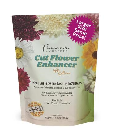 Flower Boosters Cut Flower Food for Fresher Vase Life Up to 20 Days or More (12.5 Ounces)