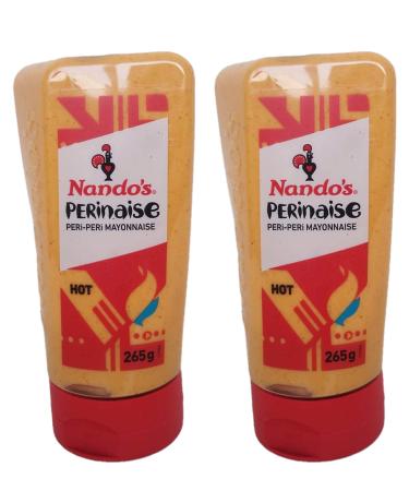 2 x 265g Peri Peri Hot Mayonnaise Sandwich Sauce Spicy Dip Squeezy