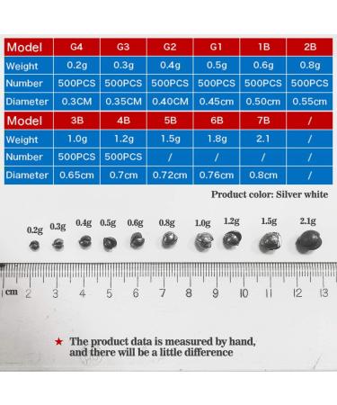 FREE FISHER 500Pcs Removable Split-Shot Lead Sinking Fishing Sinkers 0.4g - Buy Online on SooperMarket.com