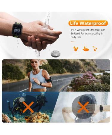 Wafa Fitness Tracker with Heart Rate Blood Pressure Monitor - Waterproof Smart Watch for Kids Women and Men - Activity Tracking Pedometer Watch - Green - Buy Online on SooperMarket.com