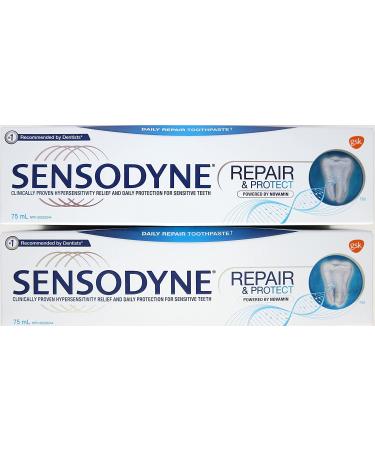 ( Pack of 2 ) Sensodyne with Novamin Repair & Protect 75 mL ( Canadian )