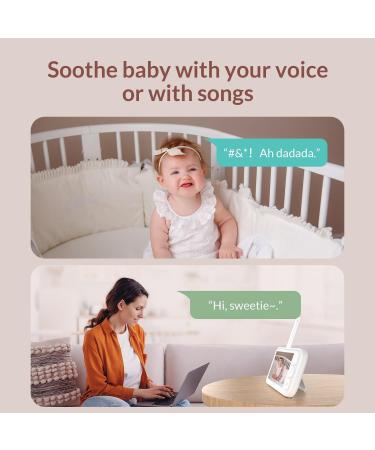 Peekababy Smart Baby Monitor with Camera and Audio | 5'' LCD Screen | Cry Detection | Sleep Analysis | 2-Way Talk | Clear Night Vision | Gift for Baby Shower - White - Buy Online on SooperMarket.com