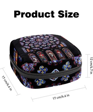 Anna Cowper Stained Glass Sanitary Napkin Storage Bag - Multi-Colored Period Pouch for Women and Teens - Buy Online on SooperMarket.com