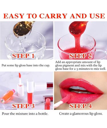 QIUFSSE 12 Colors DIY Lip Gloss Pigment Set - Natural High Color Rendering Red Warm Pigment for Lip Gloss Making - Set A - Buy Online on SooperMarket.com
