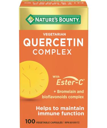Nature's Bounty Vegetarian Quercetin Complex with Ester-C Helps to maintain immune function 100 Capsules