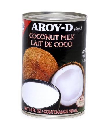 Aroy-D Coconut Milk Coconut milk for cooking and baking Ideal for desserts soups smoothies and cocktails 1 x 400 ml