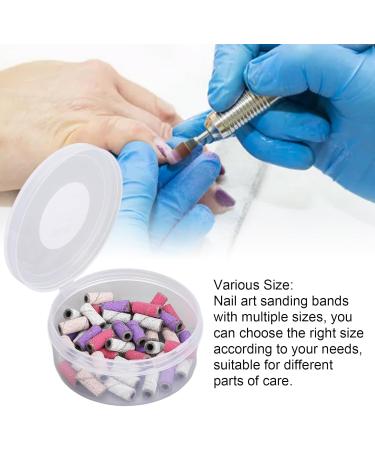 Nail Sanding Bands Dead Skin Removal Multiple Sizes Smoothing Nail Art Sanding Bands with Storage Box for Manicure (Colorful) - Buy Online on SooperMarket.com
