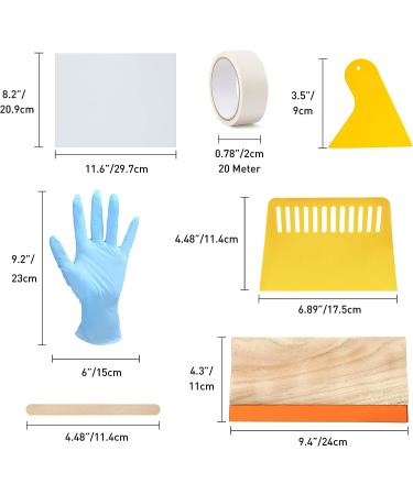 Caydo 24 Pieces Screen Printing Kit with Wood Frames, Mesh, Squeegees, Inkjet Film, and Masking Tape - Buy Online on SooperMarket.com