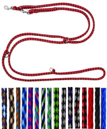 Dog linen small dogs up to 15 kg / double linen 4-way adjustable 2.40m / 2.80m / 3.50m guiding leash very light & robust (2.80m 4 times adjustable chicago (black-red)) 2.80m 4 timesAdjustable chicago (black-red)
