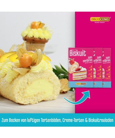Decocino Biscuit Baking Mix Set (3x250g) - Easy Prep for Airy Biscuits Cream Cakes & More | International Shipping - Buy Online on SooperMarket.com
