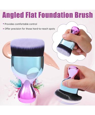 OUO Kabuki Foundation Brush - Flat Top Makeup Tool for Liquid & Powder Cosmetics - Premium Synthetic Bristles for Flawless Blending (Color) - Buy Online on SooperMarket.com