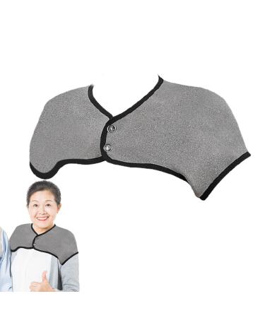 Shenrongtong shoulder heating pillows 360-degree package thin heated neck wrap-neck heating pillow washable velvet neck warmer all-year heating pillow for neck and shoulder relaxation light gray XL
