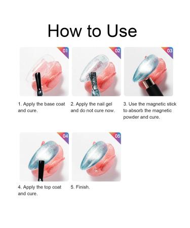 5pcs Professional Nail Polish Magnet Pen Set - Manicure Tool for UV Gel Polish - Perfect for Nail Art - Buy Online on SooperMarket.com