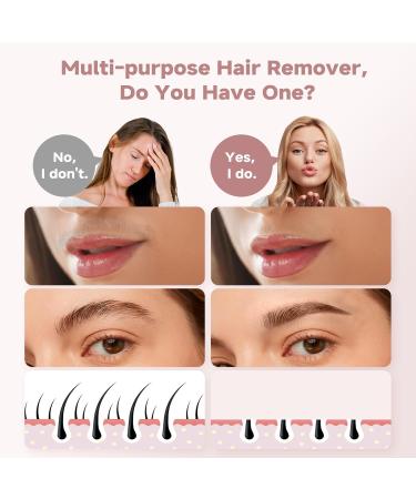guRelax Facial Hair Remover(NEW) Facial Hair Removal for Women 2-in-1 Hair Removal Device Hair Remover for Face Woman Face Shaver/Trimmer with 2 Replacement Heads White(gen 3 Pro) - Buy Online on SooperMarket.com