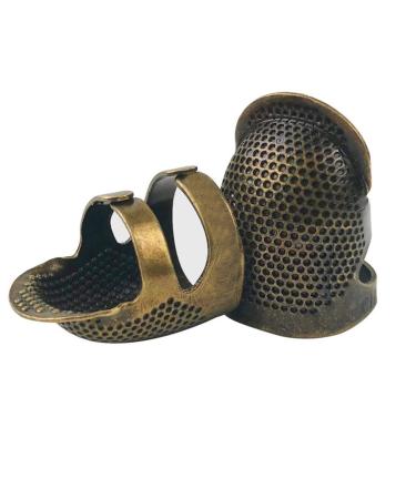 D&D Sewing Thimble Finger Protector  Adjustable Finger Metal Shield Protector Pin Needles Sewing Quilting Craft Accessories DIY Sewing Tools (Medium)