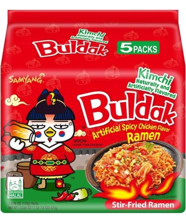 Samyang Korean Style Ramen - KIMCHI Hot Chicken Flavour 135g (Pack Of 5) Boxed Treatz - Buy Online on SooperMarket.com