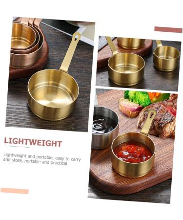 MAGICLULU 5pcs Stainless Steel Sauce Cup Sauce Container Stainless Steel Seasoning Cup Mini Condiments Food Portioner Ketchup Dipping Bowls Sauce Bowl with Handle Pinch Dip Cups Household mediumx5pcs Goldenx5pcs - Buy Online on SooperMarket.com