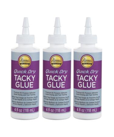 Aleene's Quick Dry Tacky Glue, 4 FL OZ - 3 Pack, Multi 4 FL OZ - 3 Pack Glue