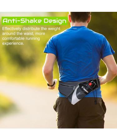 EI Sonador Running Belt with Water Bottle Holder - Hydration Waist Pack for Men and Women - Reflective Adjustable Fanny Bag in Gray - Buy Online on SooperMarket.com
