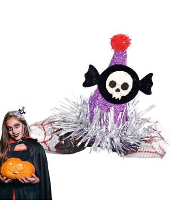 Teksome Halloween Clips - Cute Cartoon Glittery Barrettes | Halloween Hair Accessories Decor Non-slip Pumpkin Ghost Clip for Women Girls