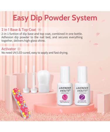Lavender Violets 12 Pcs Dip Powder Nail Kit Starter 6 Colours Yellow Bright System Free Orange Temperature Change Dipping Powder System Liquid Set with Base & Top Coat Activator Nail Art Manicure M206 Amber - Buy Online on SooperMarket.com