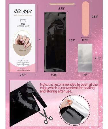 EBANKU 20 PCS Gel Nail Strips Gel Nail Strips Full Wraps Adhesive Gel Nail Stickers with Nail File and Stick(UV/LED Lamp Required)-3 # 3 - Buy Online on SooperMarket.com