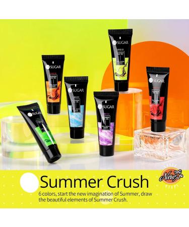 UR Sugar Polygel Nail Extension Set - 6 Color Poly Nail Gel Tubes for Perfect Summer Nails | Builder Gel & Milling Cutter Included - Buy Online on SooperMarket.com