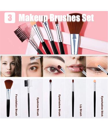 12 Colors Naked Eyeshadow Palette, 5Pcs Makeup Brushes, Waterproof Eyeliner Pencils, Eyebrow Powder & Quicksand Bag Gift Set for Women, Girls & Teens - All in One Makeup Kit SET A - Buy Online on SooperMarket.com