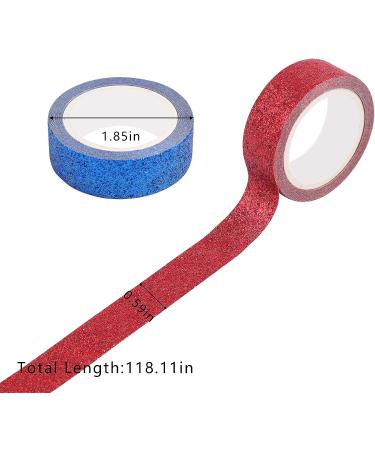 DIY Glitter Washi Tape Set - 12 Rolls Sparkle Decorative Masking Tape for Art & Crafts (Dark) - Buy Online on SooperMarket.com