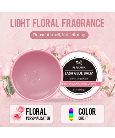 PERMANIA Lash Lift Balm Glue - 0.35oz/10g Strong Viscosity Adhesive for Lash Perm Kit (Rose) - Buy Online on SooperMarket.com